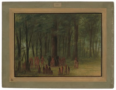 Pogrzeb Black Hawka - Saukie autorstwa George Catlin
