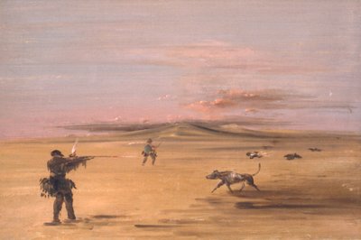 Strzelanie do cietrzew na preriach Missouri, 1837-1839. autorstwa George Catlin