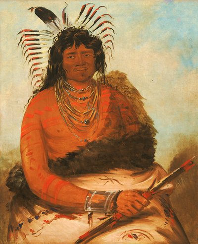 Háh-nee, Bóbr, wojownik, 1834. autorstwa George Catlin