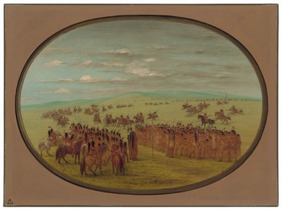Wyścigi konne – Minatarrees autorstwa George Catlin