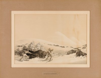 Polowanie na bizony na śniegu - nr 15 autorstwa George Catlin