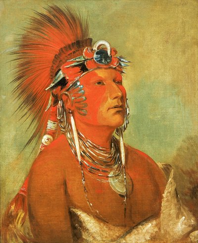 Jee-hé-o-hó-shah, Nie można rzucić, wojownik autorstwa George Catlin