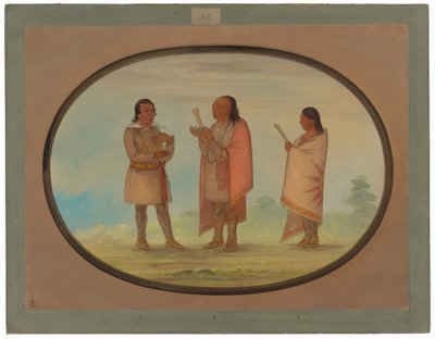 Indianie Kickapoo głoszą i modlą się autorstwa George Catlin