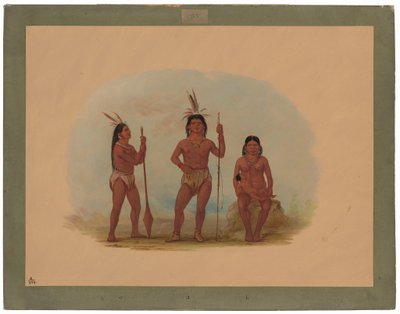 Wódz Klahoquaht, jego żona i syn autorstwa George Catlin