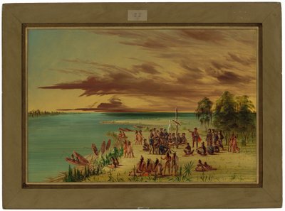 La Salle ogłasza przynależność Luizjany do Francji. 9 kwietnia 1682 r. autorstwa George Catlin