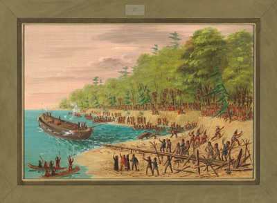 Uruchomienie gryfa. lipiec 1679, 1847-48 autorstwa George Catlin