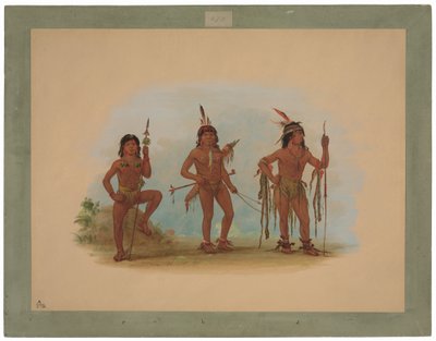 Lekarz Lengua z dwoma wojownikami autorstwa George Catlin
