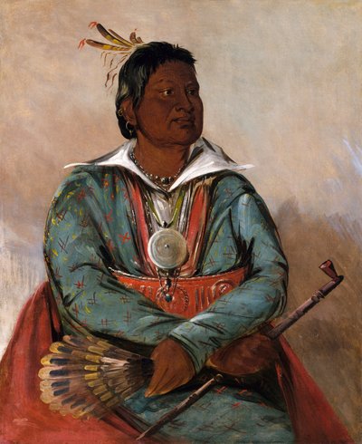 Mó-sho-la-túb-bee, Ten, Który Wypędza i Zabija, Wódz Plemienia autorstwa George Catlin