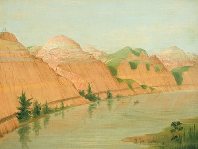 Wspaniałe Clay Bluffs, 1800 mil nad St. Louis autorstwa George Catlin