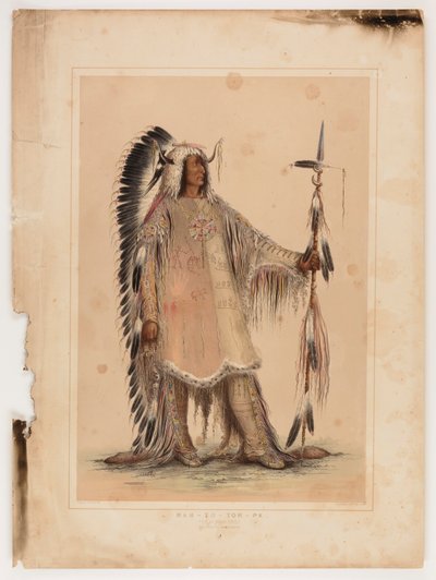 Mah-to-toh-pa, wódz Mandanów autorstwa George Catlin