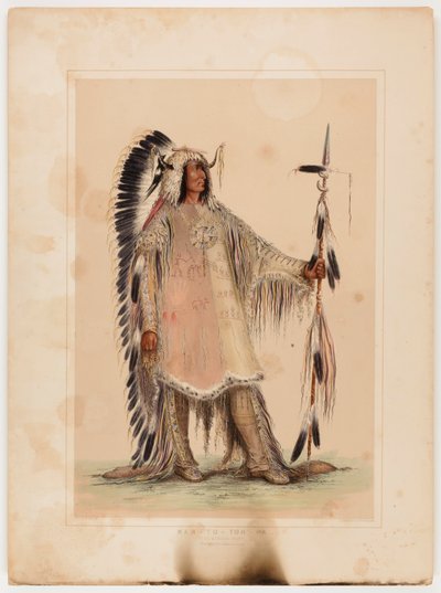 Mah-to-toh-pa, wódz Mandanów autorstwa George Catlin