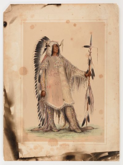 Mah-to-toh-pa, wódz Mandanów autorstwa George Catlin