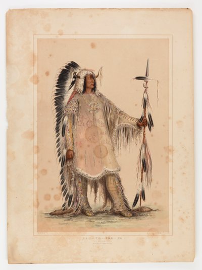 Mah-to-toh-pa, wódz Mandanów autorstwa George Catlin