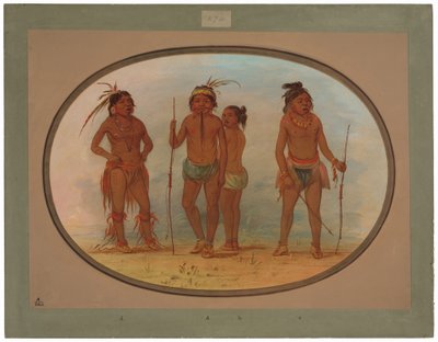 Członkowie plemienia Botocudo autorstwa George Catlin