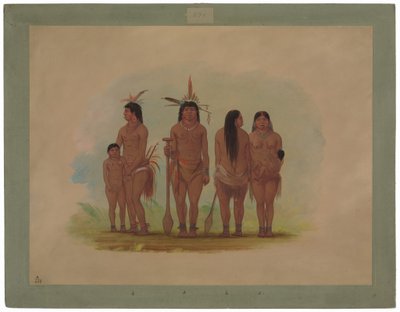 Członkowie plemienia Payaguas autorstwa George Catlin