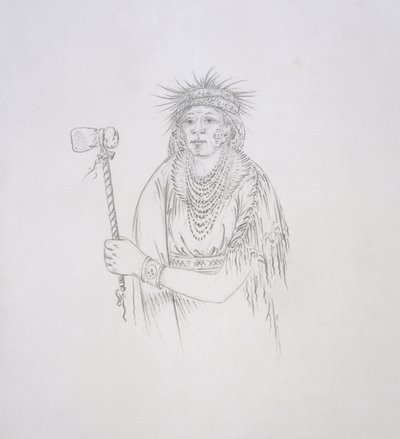 Men-son-se-a (Lewa ręka) 1852 autorstwa George Catlin