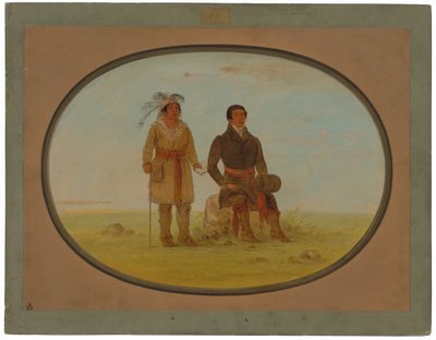 Wódz Mohigan i misjonarz autorstwa George Catlin