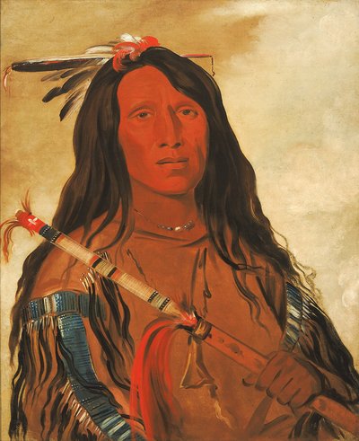 Né-hee-ó-ee-wóo-tis, Wilk na Wzgórzu, Wódz Plemienia autorstwa George Catlin