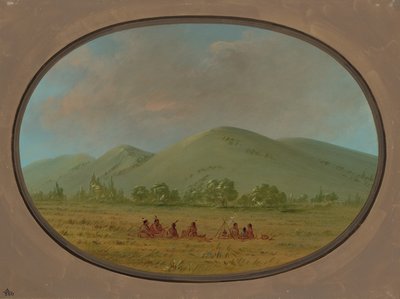 Nishnabotana Bluffs, Upper Missouri, 18611869. autorstwa George Catlin