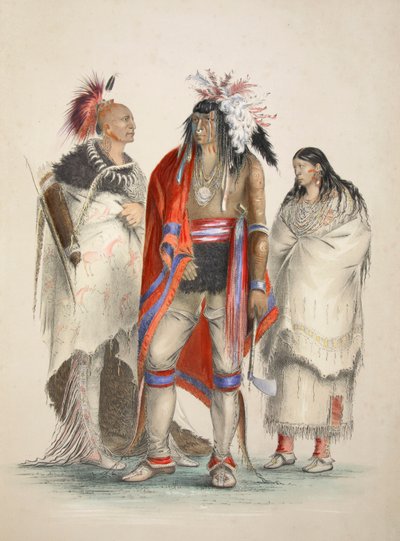 Indianie Ameryki Północnej, wyd. 1845 kolorowa litografia. autorstwa George Catlin