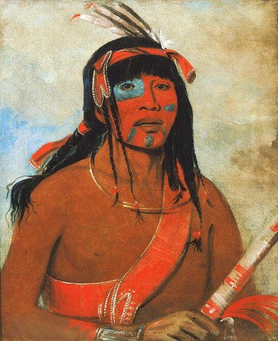 O-tá-wah, Ottaway, wojownik autorstwa George Catlin
