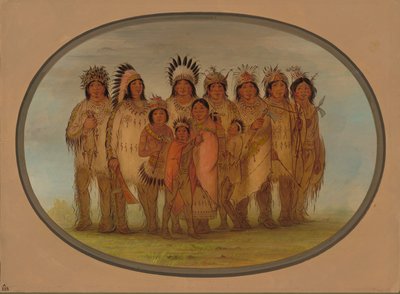 Indianie Ojibbeway w Paryżu, 18611869. autorstwa George Catlin