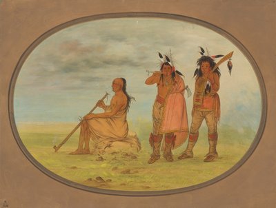 Szef Starej Menomonii z Dwoma Młodymi Beaux, 18611869. autorstwa George Catlin