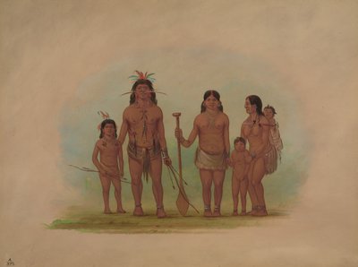 Orejona Wódz i Rodzina, 18541869. autorstwa George Catlin