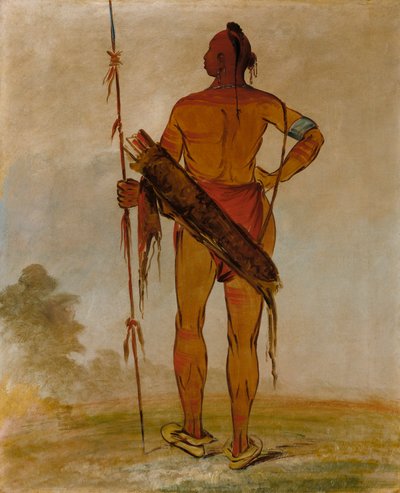 Pa-hú-sha, Białowłosy, Młodszy, Wódz Bandy autorstwa George Catlin