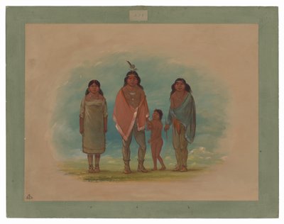 Wódz Patagon, jego brat i córka autorstwa George Catlin