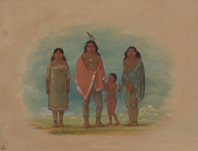 Wódz Patagon, jego brat i córka, 18561869. autorstwa George Catlin