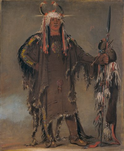 Peh-tó-pe-kiss, żebra orła, wódz Piegan, 1832. autorstwa George Catlin