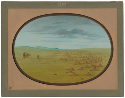 Wioska Preriowych Psów autorstwa George Catlin