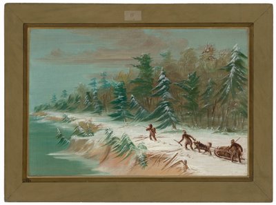 Powrót do Fort Frontenac saniami. Luty 1679 autorstwa George Catlin
