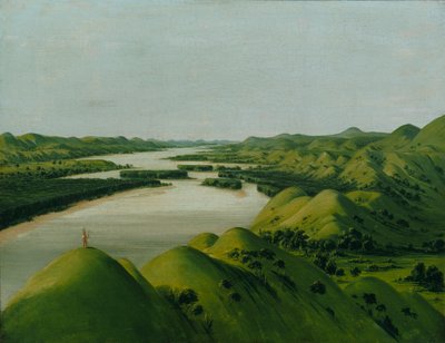 River Bluffs, 1320 mil nad St. Louis, 1832. autorstwa George Catlin