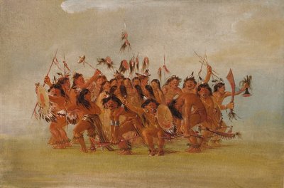 Taniec Skalpowy, ujście rzeki Teton autorstwa George Catlin