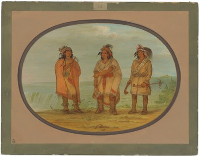 Wódz Seneków, Red Jacket, z dwoma wojownikami autorstwa George Catlin