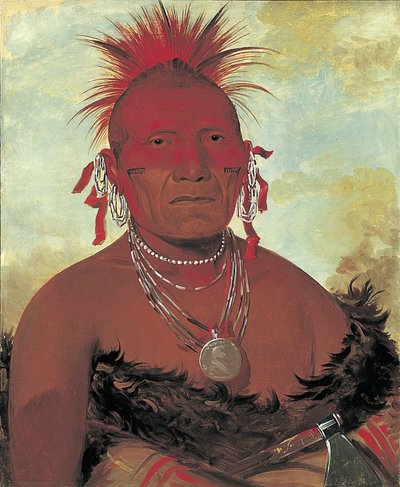 Shón-ka-ki-he-ga, Wódz Konny, Wielki Wódz Pawnee autorstwa George Catlin