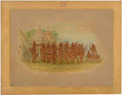 Taniec niewolników - Saukie autorstwa George Catlin