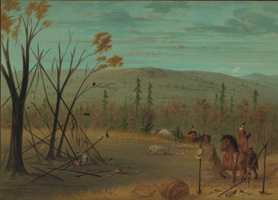 Bracia Cheyenne powracający z jesiennego polowania, 18611869. autorstwa George Catlin