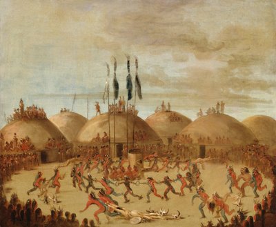 Ostatni wyścig, ceremonia O-Kee-pa autorstwa George Catlin