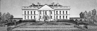 Biały Dom w 1820 r. (rycina) autorstwa George Catlin