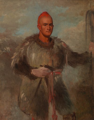 Theodore Burr Catlin, w stroju indyjskim, 1840-1841. autorstwa George Catlin