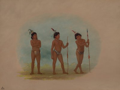 Troje dzieci Auca, 18541869. autorstwa George Catlin