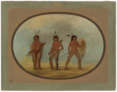 Trzech czejeńskich wojowników autorstwa George Catlin