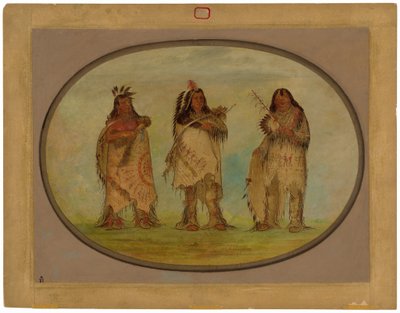 Trzej wybitni wojownicy z plemienia Siuksów autorstwa George Catlin