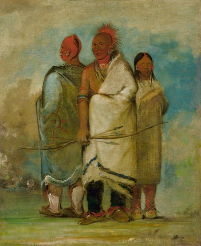 Trzech Indian Lisów, 1837-1839. autorstwa George Catlin