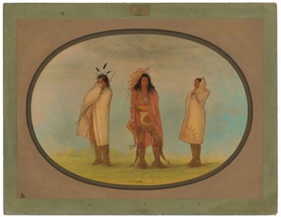Trzej Indianie Irokezów autorstwa George Catlin