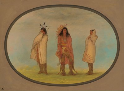 Trzej Indianie Irokezów, 18611869. autorstwa George Catlin