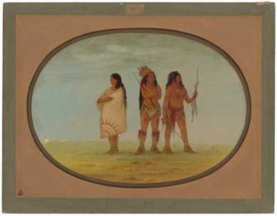 Trzech Indian Navajo autorstwa George Catlin